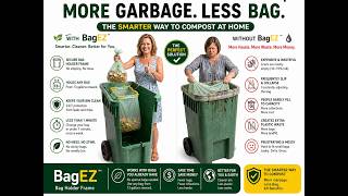 Compost bin liners vs BagEZ trash bag holder to keep food waste carts clean