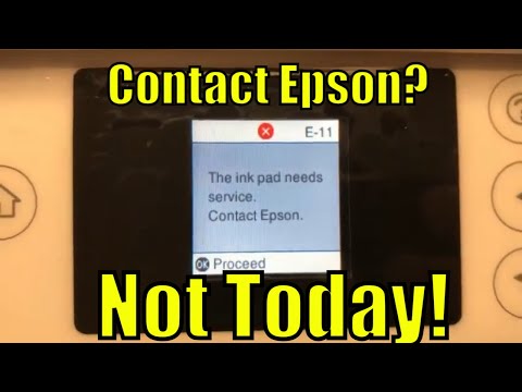 video Reset E-11 Error: the Ink Pad Needs Service - Replacement won't work!