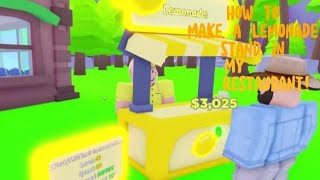 How to make a Lemonade stand in My Restaurant! l My Restaurant! l Roblox l screenshot 5