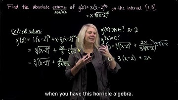 Absolute Extrema on Closed and Bounded Interval
