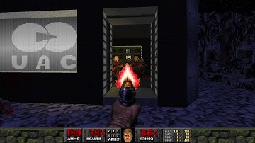 Doom 2 - Threshold of Pain (Map 1: Drop Zone): UV-Max Blind (WAD Author: scalliano)
