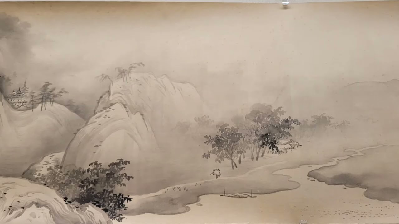 橋本雅邦　絹本彩色画【煙雨帰漁図】　駿府博物館所蔵複製画　NO15447 130 桜花紅葉山水図 | 橋本雅邦 | 収蔵品詳細 | 作品を知る | 東京