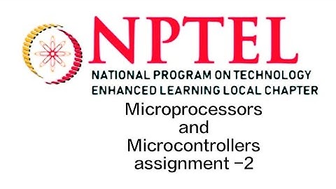 Microprocessors and Microcontrollers |week -2 Assignment Answers 2024| NPTEL | #nptel #swayam