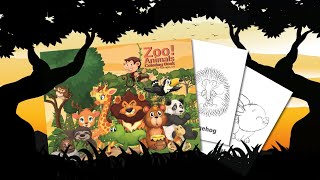 Zoo Animals coloring book - motion graphic