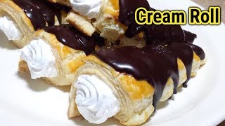 Cream Roll Recipe_Bakery style cream roll_How to make cream roll at home