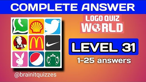 Logo Quiz World, Global || level 31 answers. #logoquiz @brainitquiz