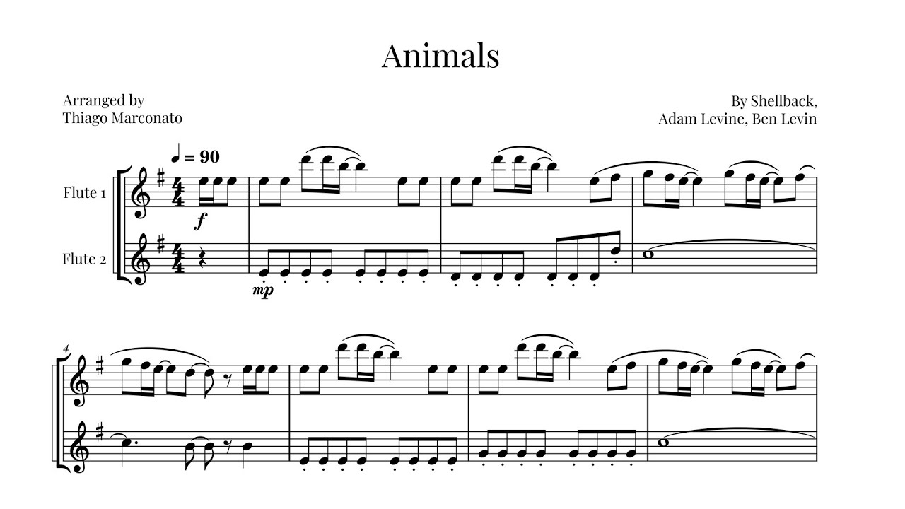 ANIMALS (Maroon 5) | Flute duet