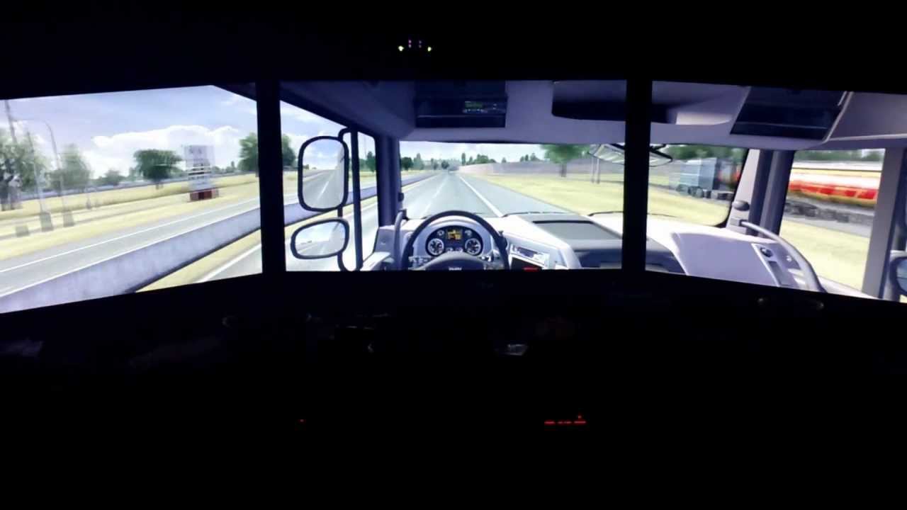 Euro Truck Simulator 2 + TrackIR5 + G27 + NVIDIA Surround