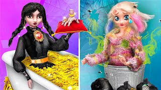 Wednesday Addams and Enid / 31 DIYs for Rich & Broke Dolls