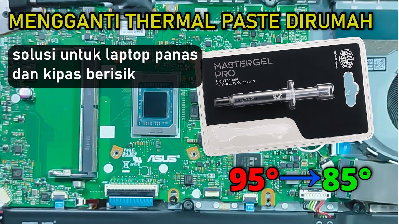 Tutorial cara mengganti thermal paste ASUS Vivobook M1403 how to replace thermal paste on