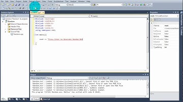 Visual C++: Random Numbers