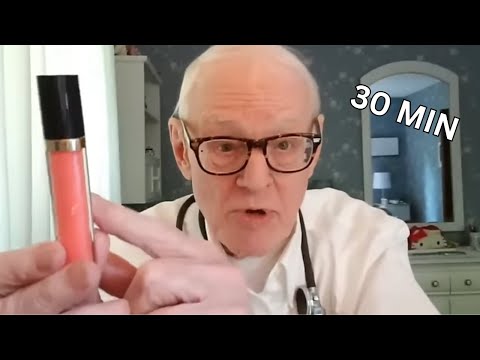 ASMR Grandpa 30 Minute Doing Your Makeup + Cranial Nerve Exam Compilation (POSITIVE AFFIRMATIONS)💄😴