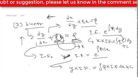 (NET/IITJAM) Methods to solve first degree and first order differential equations