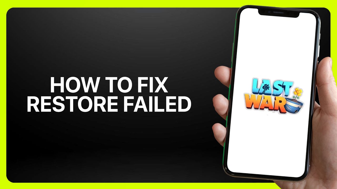 How To Fix Restore Failed Last War Survival Game ! Tutorial - YouTube