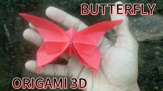 Cara membuat origami kupu-kupu 3D(@Kerajinankertas898