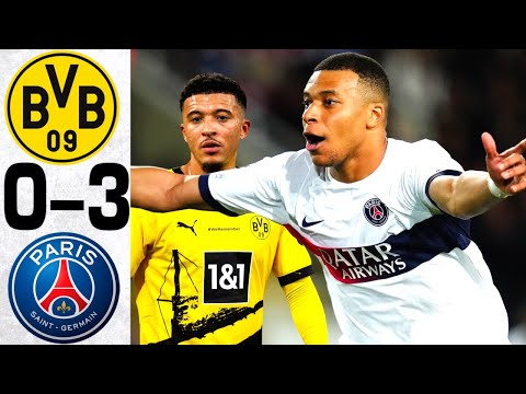 Borussia Dortmund vs PSG 0-3 - All Goals and Highlights - 2024 