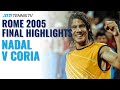 Rafa nadal v guillermo coria rome 2005 final classic highlights