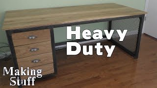 Making A Wood And Steel Industrial Desk - Youtube