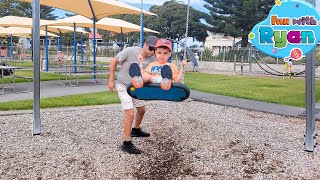 Ryan Plays at the Playground! Fun Kids Adventure with Slides, Swings, and More | Fun With Ryan