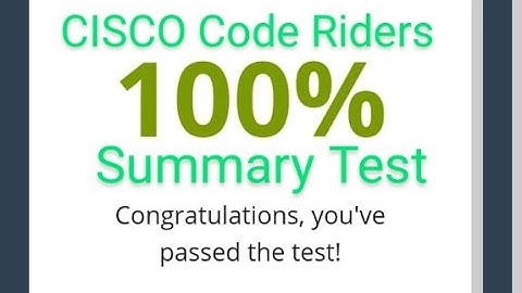 CISCO Summary Test Code riders Advance C Answer