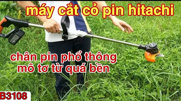 máy cắt cỏ pin - máy cắt cỏ dùng pin hitachi mini cầm tay giá rẻ mô tơ từ quá bền