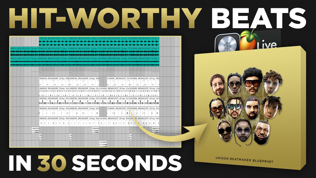 Musicians create Beats in 30 seconds whit the Unison Beat-maker blueprint.