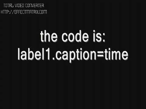 How to make a cool digital clock in Visual Basic 6 0