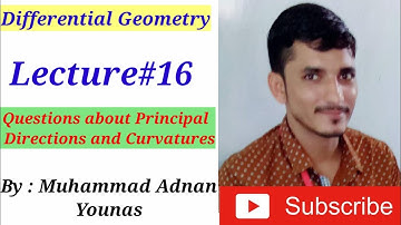 Principal Curvatures and Principal Directions , Questions , Differential geometry, Bs Math-v