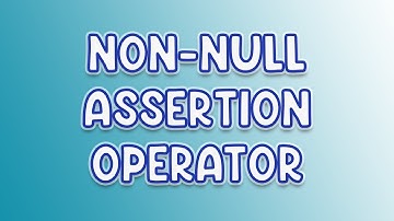 [ENG] How to Ignore undefined or null values with Non-null Assertion Operator