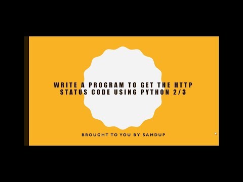 How to write a simple program to get http status code of a website using python