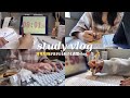 Eng)study vlog,資格勉強をする社会人、秋の1週間vlog🍁📚朝活, 編み物, 初めてのよもぎ蒸し♨️