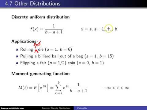 discrete distribution variance