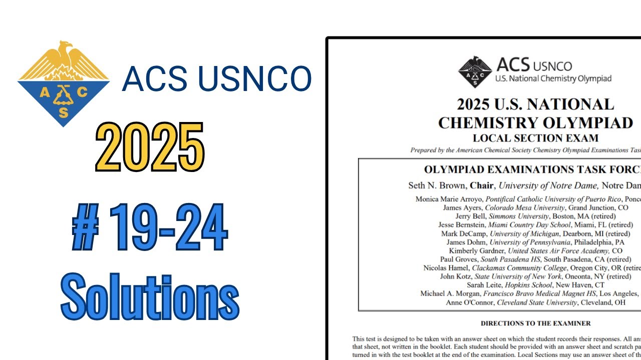 Question 19-24 USNCO 2025 Local Exam Solutions (Thermodynamics)