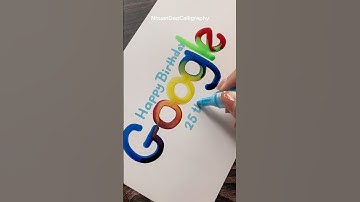 Happy 25th Birthday, Google! 🎈#shorts #nhuandaocalligraphy