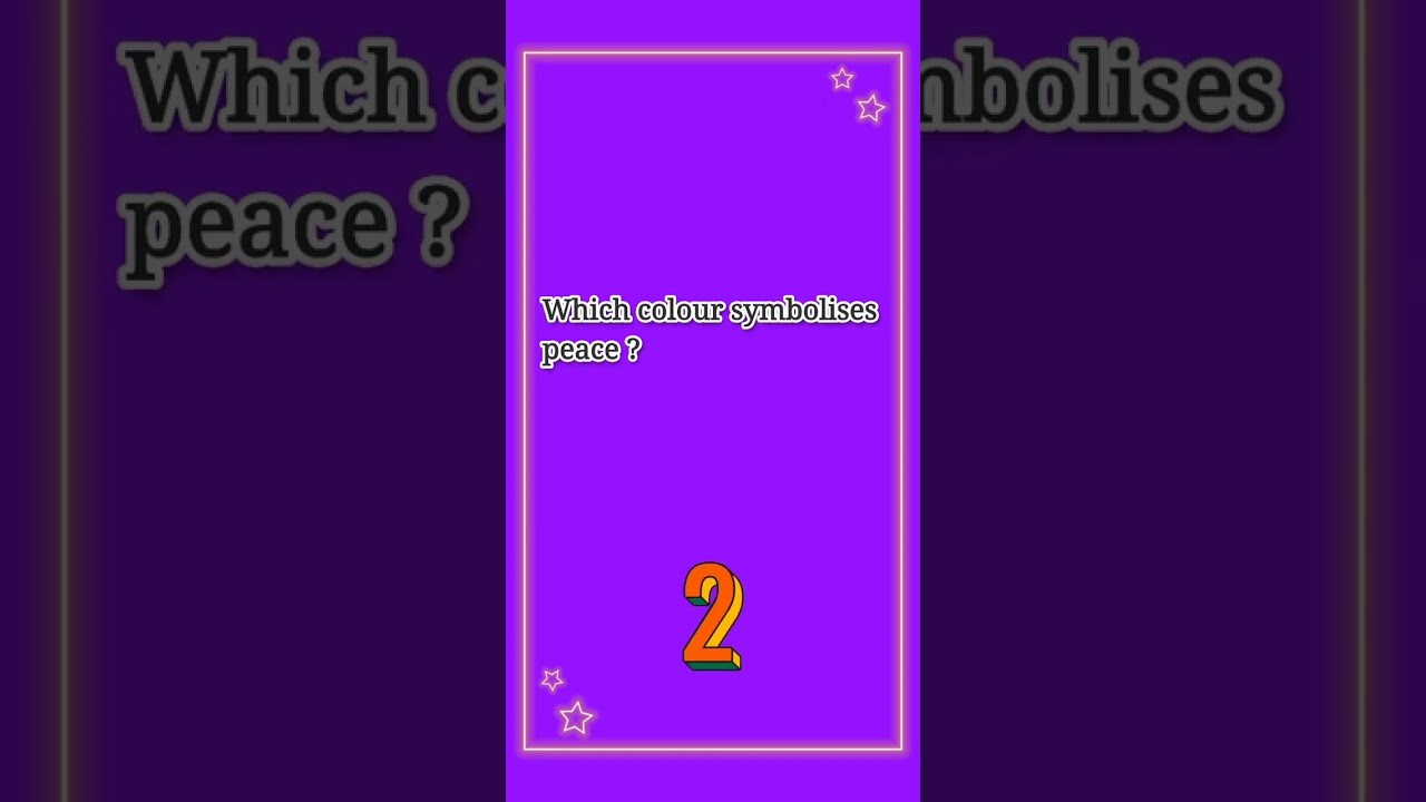 Which colour symbolises peace ? 