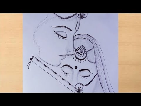 how to draw lord radha krishna for jhulan yatra special,lord radha kriashna  painting,lord krishna, - YouTube