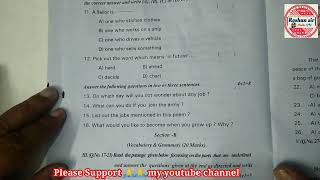 6th Class SA-1 (2022) English Question paper