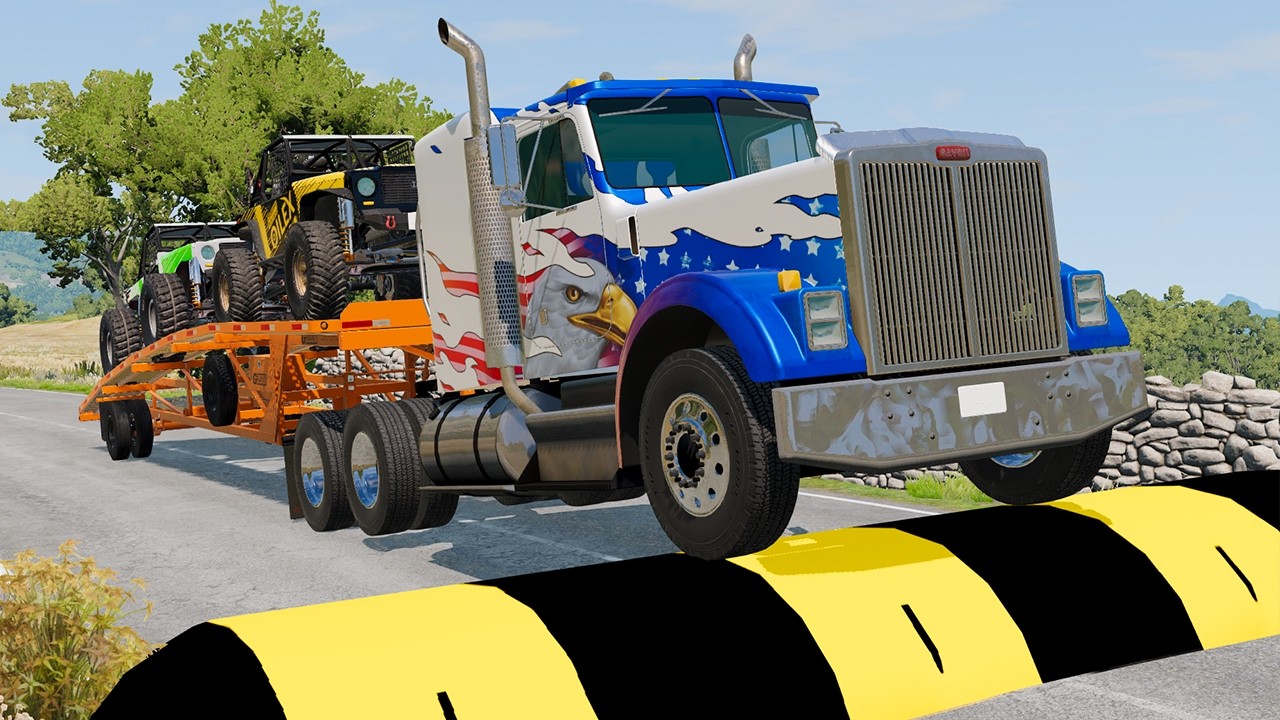 Trucks vs Speed Bumps | Extreme Suspension Test & Realistic Physics | BeamNG Drive Gameplay