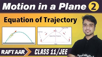 Motion in a Plane 02 | Equation of Trajectory | Class 11/JEE | RAFTAAR