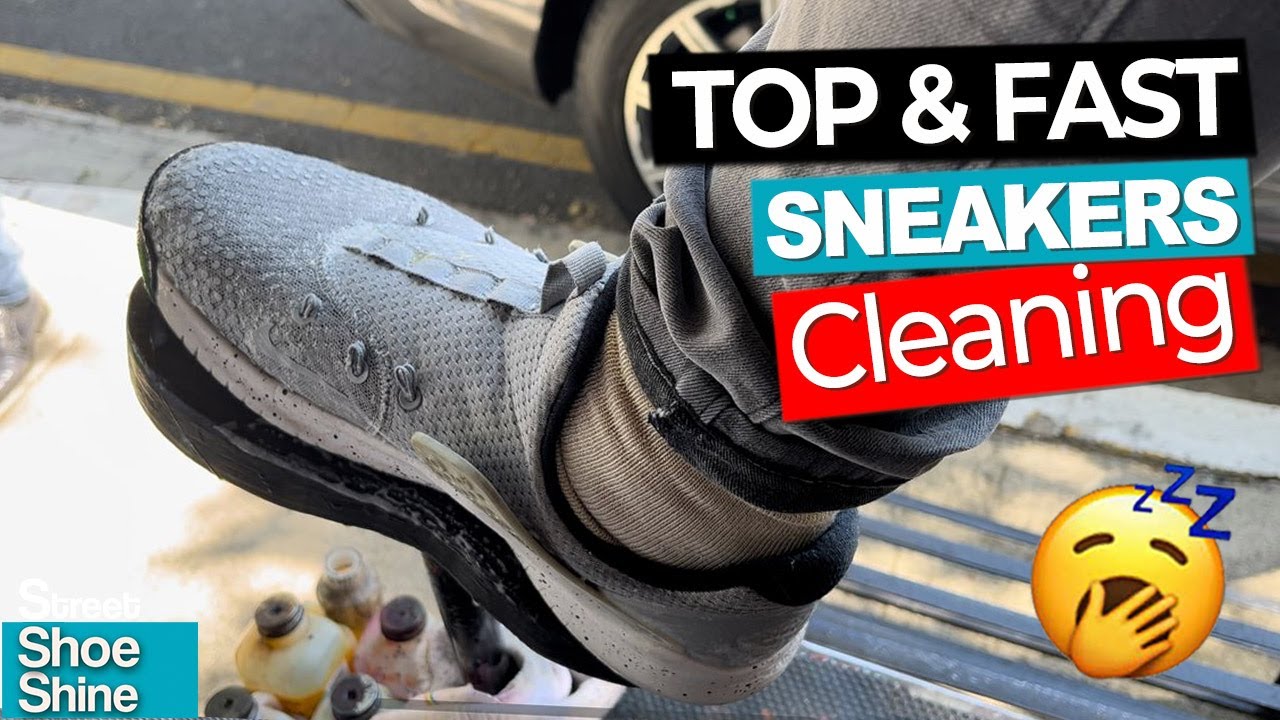 PERFECT CLEANING Shoe Shine SNEAKERS Cleaning in MEXICO asmr 
