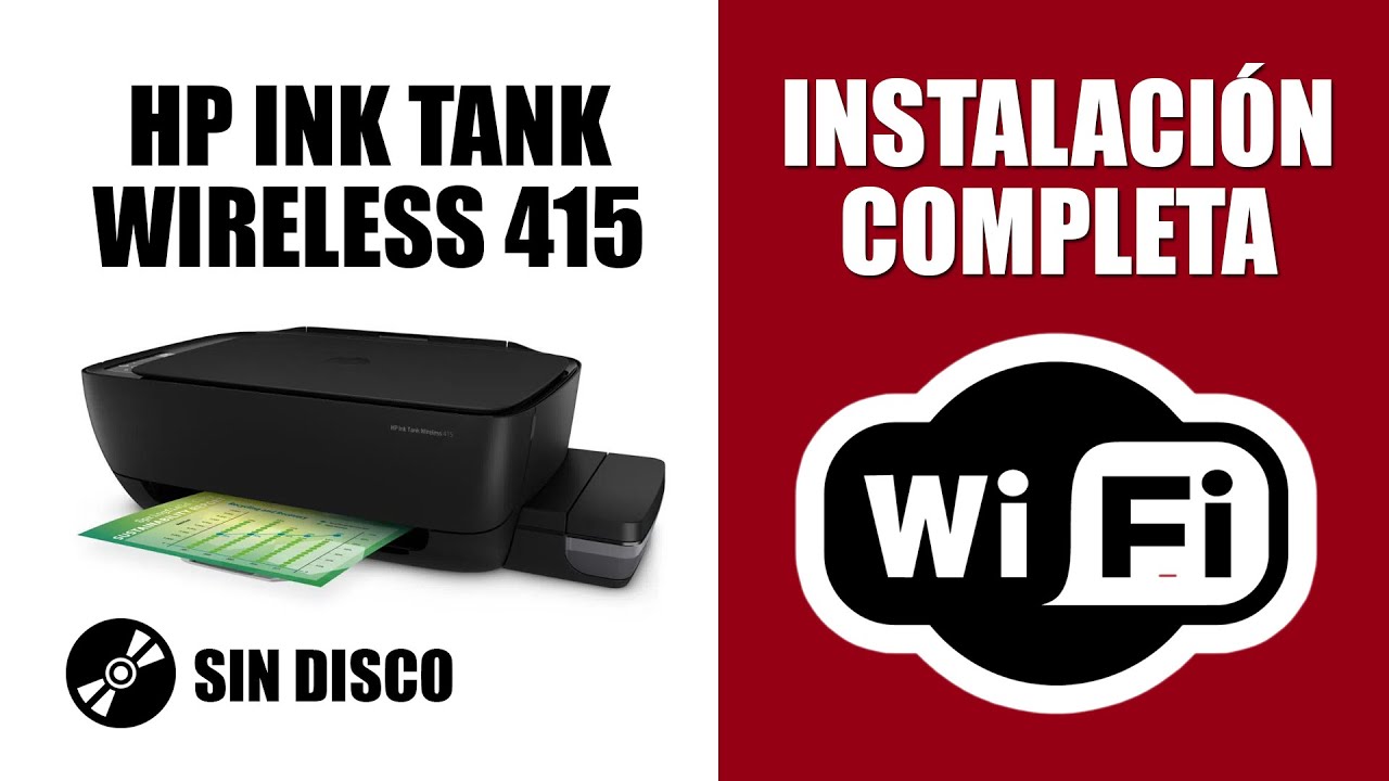 Impresora HP Ink Tank Wireless 415 Instalación Inalámbrica Para Imprimir Por WiFi