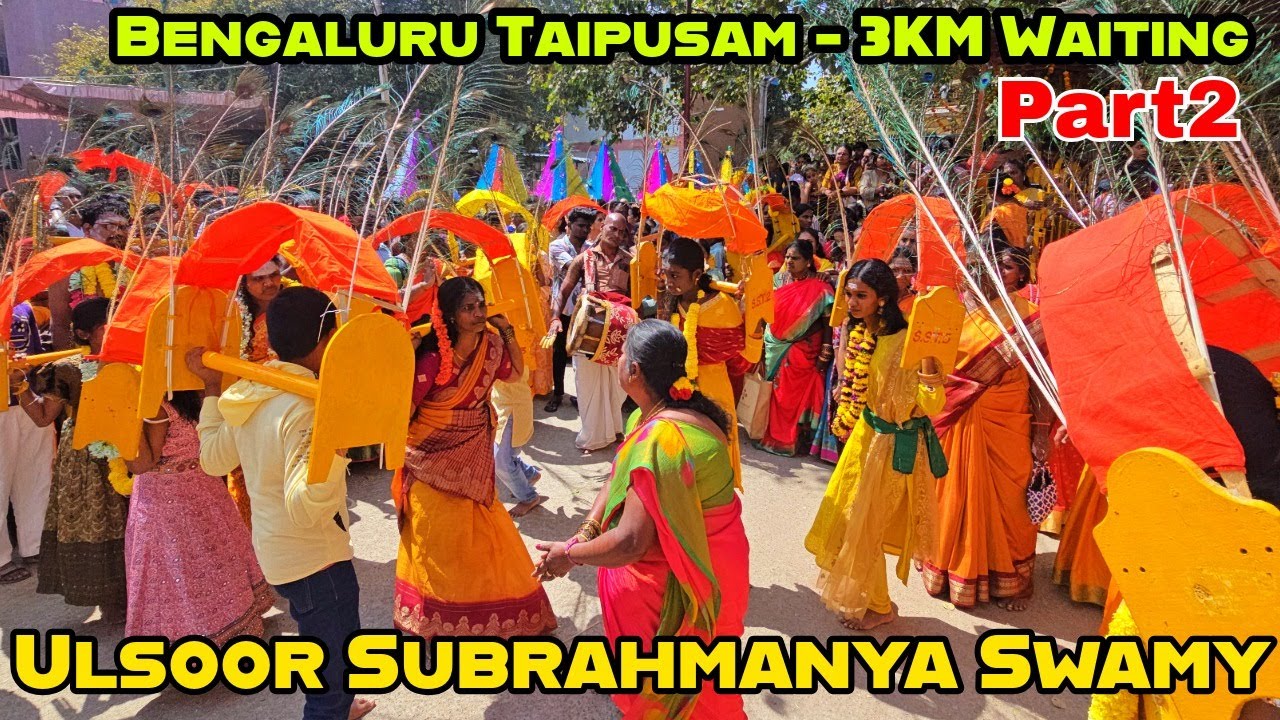 Bengaluru Thaipoosam 2026 | Massive Crowd, 2KM Waiting for Darshan | Kavadi Attam Part 2