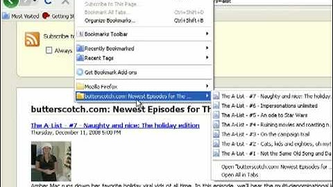 Learn how to subscribe to video RSS feeds