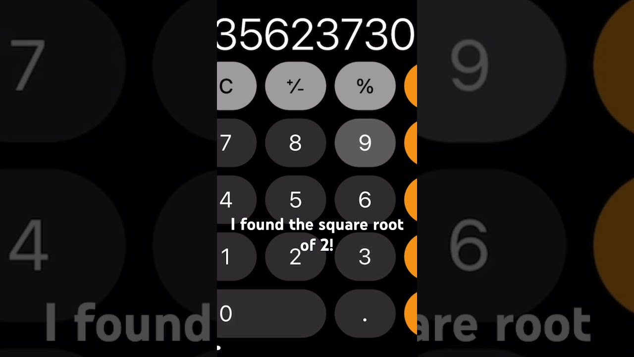 I found the square root of 2! It’s 1.414213562373095