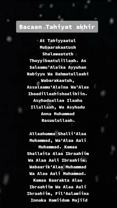 BACAAN TAHIYAT AKHIR