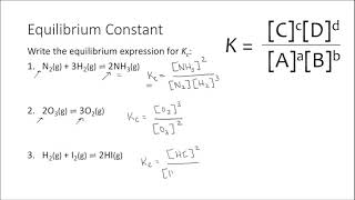 Writing Equilibrium Expressions