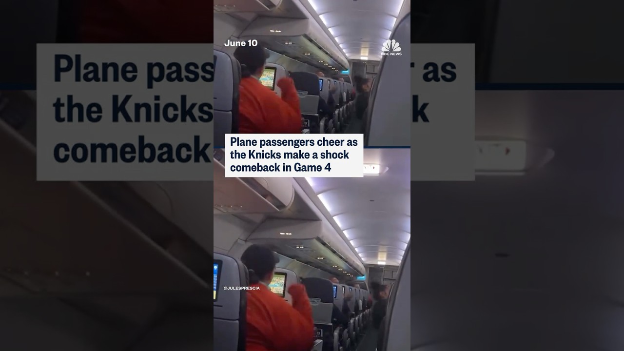 Plane passengers erupt in cheers as Knicks win Game 4
