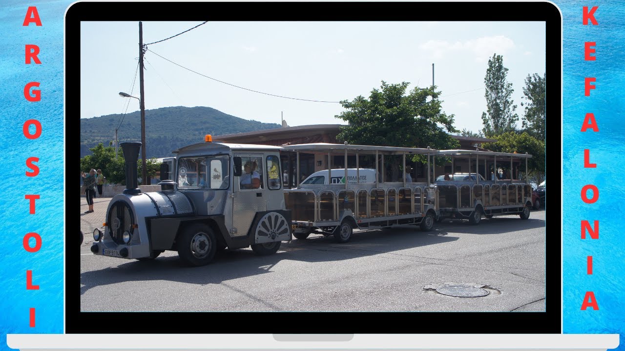 Mit der Bimmelbahn durch Argostoli. Kefalonia, Griechenland mit Costa Pacifica