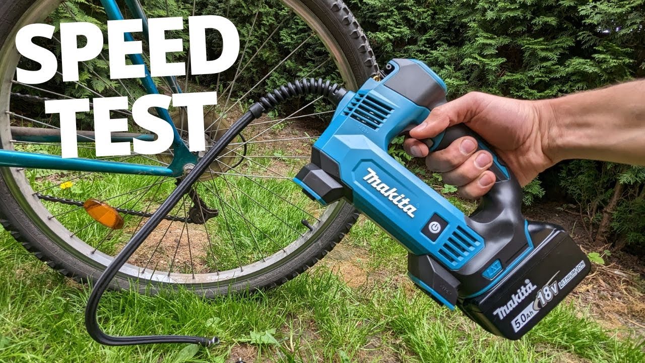 This Makita DMP180z Portable Inflator is CRAZY FAST! - Bicycle Tyre  Inflation SPEED Test & Review 