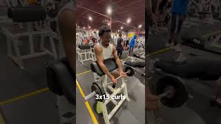 3x15 curls bicep transformation #gym #viral #fullbodyworkout